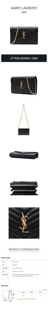 SAINT LAURENT Gepatterte Monogramm Kettenbörse 31077268 [P]