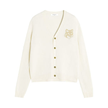 MAISON KITSUNE Merino Cardigan mit Fuchs-Kopf für Herren FW25 0395 148395172
