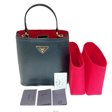 PRADA 1BA212 サフィアーノ パニエ ドゥブル ミディアム バケットバッグ トートバッグ 148419667