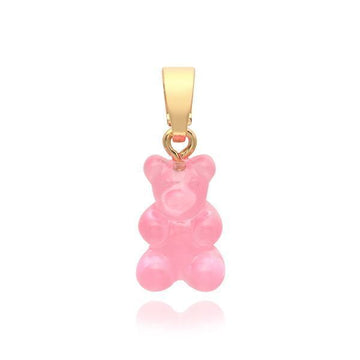 CRYSTAL HAZE NOSTALGIA BEAR-BUBBLEGUM-CLASSIC CONNECTOR Gold Pendant Charm 144767900 [P]