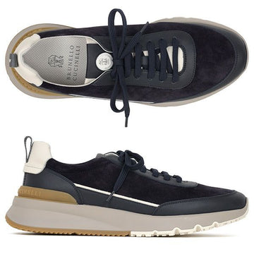 Brunello Cucinelli 25FW Night Washed Suede Semi-Polished Calf Sneakers MZUSGGO278 CYD22 148422094