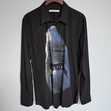 GIVENCHY 42 ブラック シャーク ヒドゥン シャツ 17F 6030 300 148433256