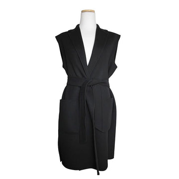 WEEKEND MAXMARA Max Mara Weekend Schwarze Gürtel Long Vest 66 148440821
