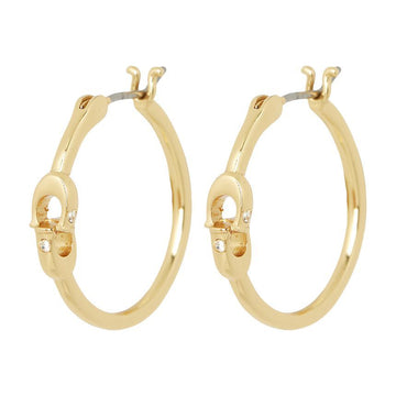 Coach [Limited Edition/30 Pieces] 26SS Signature Women's Hoop Earrings 408160 GLD 710 148441509