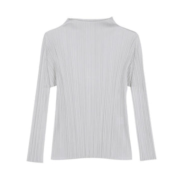 PLEATS PLEASE ISSEY MIYAKE FW25 レディース スタンドカラー Tシャツ PP58JK104 148445757