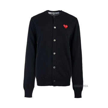 Comme Des Garcons N007 051 BLACK FW25 Red Heart Cardigan 148445828
