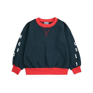BOBO CHOSES B225AC042 401 (4-9) FW25 子供 カラーブロック スウェットシャツ 148445851