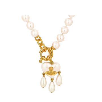 Vivienne Westwood Cheryl Pearl Heart Necklace 6301012S 02R107 144732254