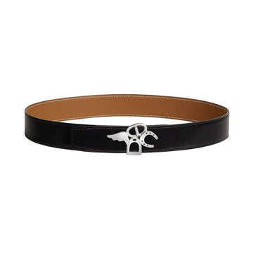 HERMES Gürtel mit reversibler Schnalle aus Metall in Gold, 38 mm 149823458