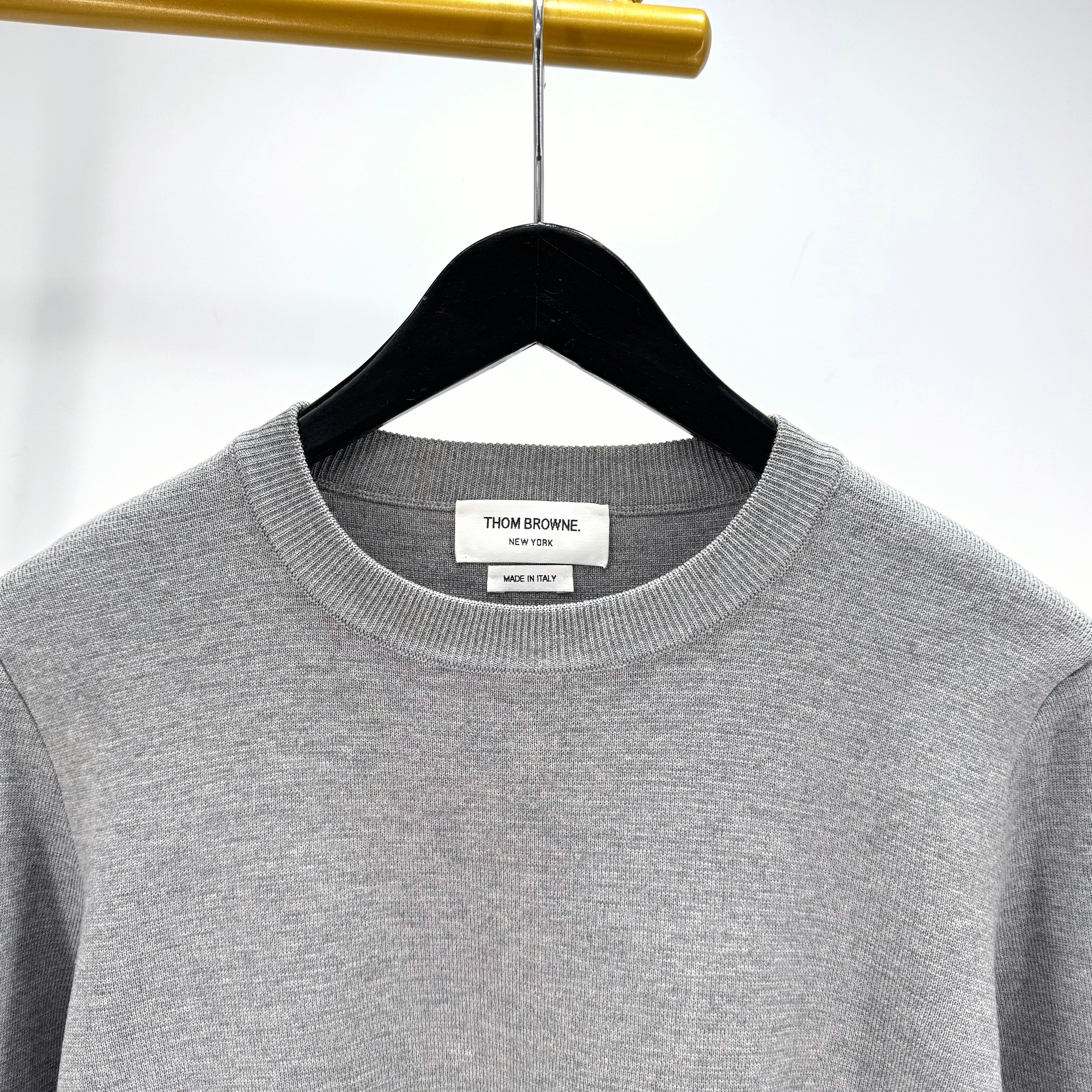 THOMBROWNEミラノステッチニットグレー Thom Browne Diagonal Armband Milano Stitch Knit Gray 148485449 [P