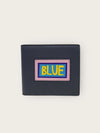 Fendi Navy Blue Leather Lettering Logo Men's Wallet 148490471 [P]