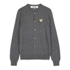 COMME DES GARCONS Grau Herz Strickjacke FW25 Unisex 148492640 [P]