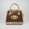 GUCCI Kleine Leder Python Trimming Horsebit 1955 Top Handle Tote und Schultertasche 148492727 [P]