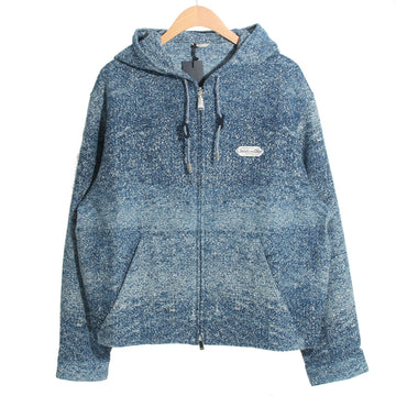 Dior 25FW Label Cotton Jacquard Hooded Blouson Jacket Blue 543D489A3029 C585 148512204