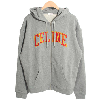 Celine Logo Hooded Zip-Up Gray RY0HG670Q GBZ8 148522785