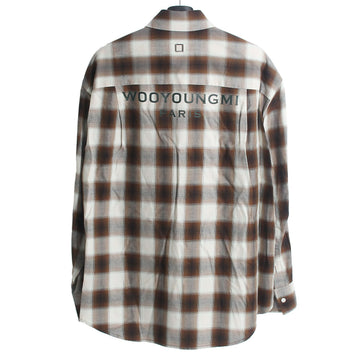 Wooyoungmi Brown Mint Check Shirt with Back Logo W253SH07 825M 148526493