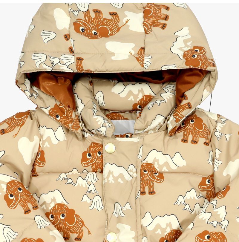Mini Rodini Mammoths AOP Hooded Puffer Jacket 148527381 [P] – trenbe