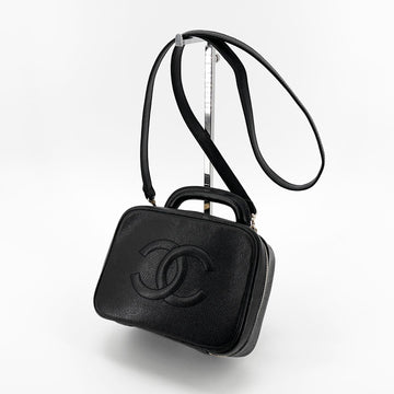 CHANEL Caviar Cosmetic Top Handle Tote Bag and Shoulder Bag 148531314