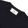 AMI Blauer Woll-Kreuzkragenpullover 148553884 [P]