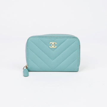 CHANEL AP0216 Caviar Skin Klassische Reißverschluss Münztasche 148230168