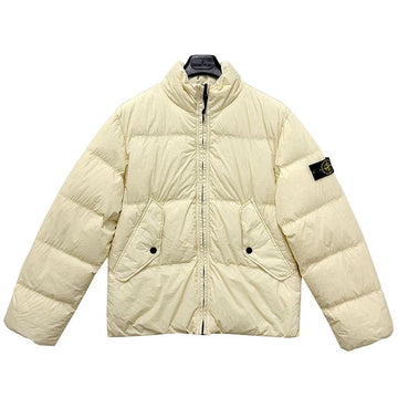 Stone Island Kids Wappen Patch Short Down Padding Jacket Ivory V0093 10 12 148574486