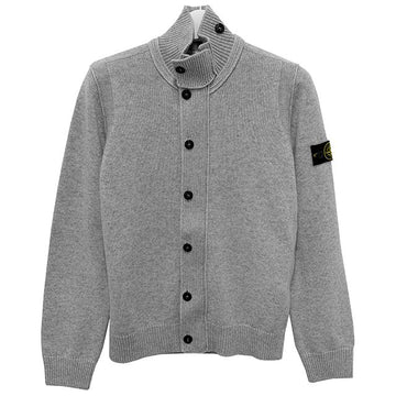 Stone Island Kids Wappen Patch High Neck Cardigan 6 8 Melange Grey (K2S165100003 S00M1 V0M64) 148574502