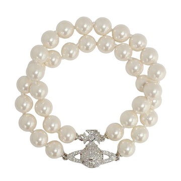 Vivienne Westwood GRAZIELLA Pearl Bracelet Platinum Cream Rose 148574512