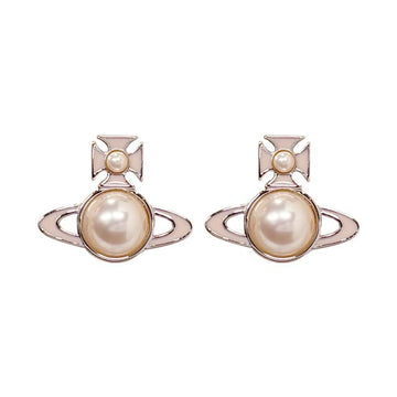 VIVIENNE WESTWOOD TILLYA ロゴ イヤリング プラチナ ピーチ (6201035W 02P648 P648) 148574532