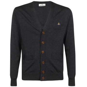 Vivienne Westwood V-Neck Cardigan with ORB Logo Y0006 P411 2701000D 50678709