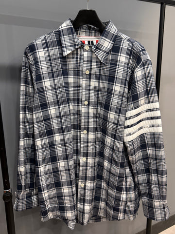 THOM BROWNE ダウンフィル チェック 斜めシャツジャケット 07847 415 148640401