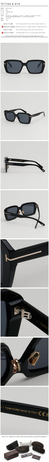 Tom Ford Sunglasses TF1164K 01A Bold Square Black Acetate 138161216 [P]