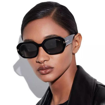 Tom Ford Sunglasses TF917 01A VERONIQUE 02 Luxury Horn Frame Black Square 86679167