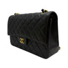 CHANEL キャビア クラシック ラージ フラップ バッグ 内蔵チップ ブラック A58600 148643951 [P]