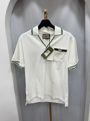 Gucci New Department Store Interlocking Collar Pique Short Sleeve M 148644825