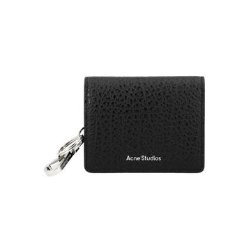 ACNE STUDIOS CG0246 ブラック (900) ロゴ バイフォルダー キーリング カード財布 146960821 [P]