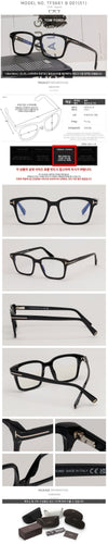 Tom Ford TF5661B 001 Blue Light Blocking Glasses Frame Luxury Black Square Acetate Daily 145239593 [P]
