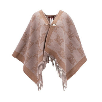 MAXMARA フリネ ジャカード M モノグラム フリンジ ポンチョ レディース ケープ 2426736011600 006 146829363