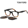 TOM FORD Clip-On Blaulichtfilter Brillenfassung TF5970B 005 Luxus Sonnenbrille Schildpatt Hornrand Stil 140226117 [P]