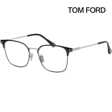TOM FORD Bluelight-blockierende Brille TF6054DB 005 Schwarz Quadrat Silberrahmen 140226087