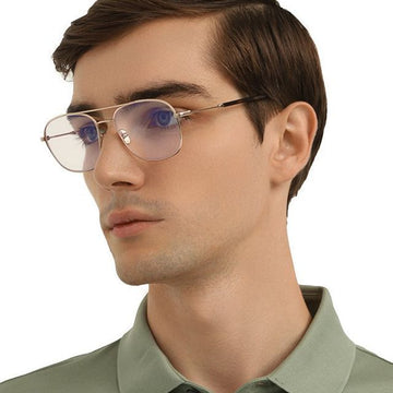 TOM FORD Bluelight-blockierende Brille TF5830B 028 Leichte quadratische Goldfassung Double Bridge Bowler Fashion 135854478