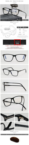 Tom Ford Blue Light Blocking Eyewear Frame TF5817B 001 Luxury Square Acetate Black 86681471 [P]