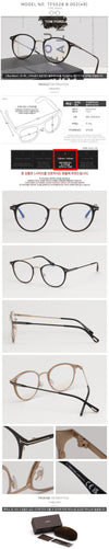 TOM FORD Bluelight-blockierende Brille TF5528B 002 Luxus Runde Sehschutz 60881526 [P]