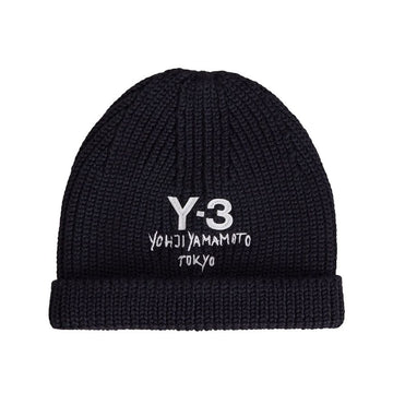 Y-3 JX8308 BLACK FW25 Unisex Chunky Strickmütze 148679945