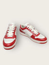 PRADA Rote Dreiecklogo Downtown Leder Sneaker 126952544 [P]