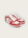 PRADA Rote Dreiecklogo Downtown Leder Sneaker 126952544 [P]