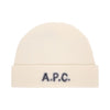 APC 25FW WVBDK M25085 AAD Logo HARRY Wool Ecru Beanie 148693564 [P]