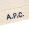 APC 25FW WVBDK M25085 AAD Logo HARRY Wool Ecru Beanie 148693564 [P]