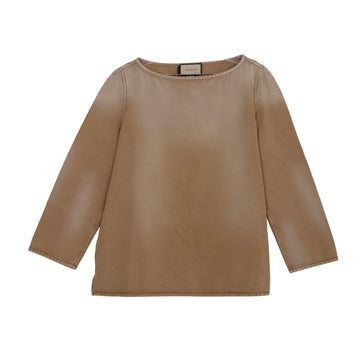 Gucci Brown Logo Embroidered Long Sleeveless Size 50 148489838