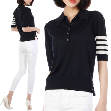 THOM BROWNE Relaxed Fit Polo Kurzarm Pullover 148702719