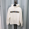 SUPREME Collegiate White Patchwork Leder Hoodie M/100 148709795 [P]
